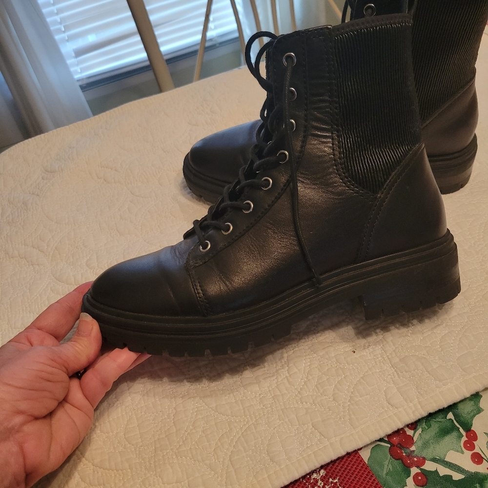 Vince Camuto black leather boots